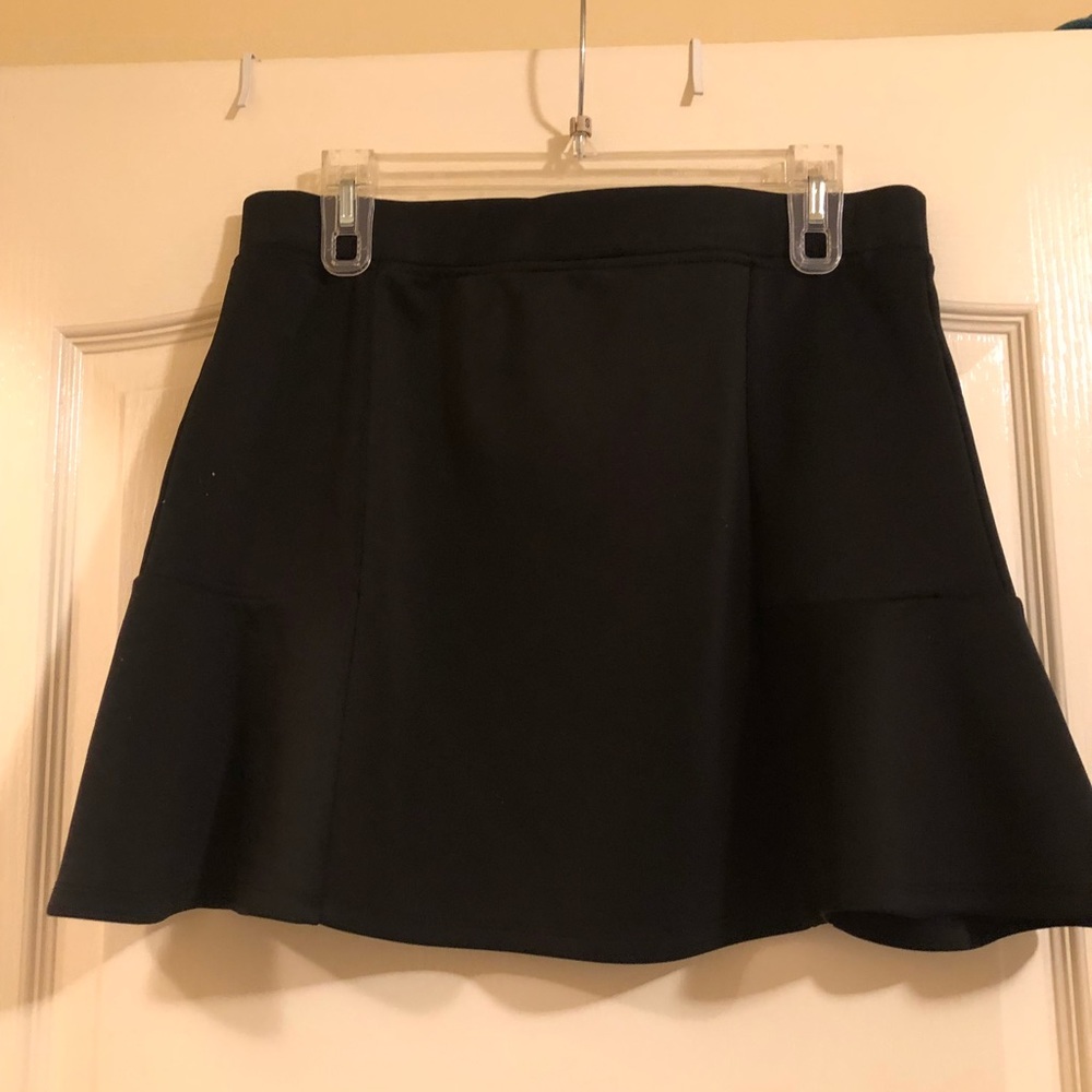 Black mini skirt